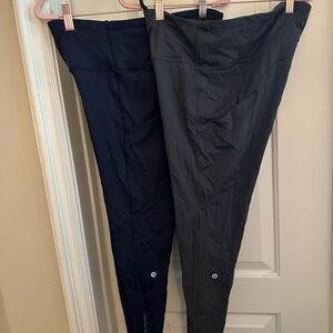 lululemon athletica Fast and Free Black and Navy Leggings bundle